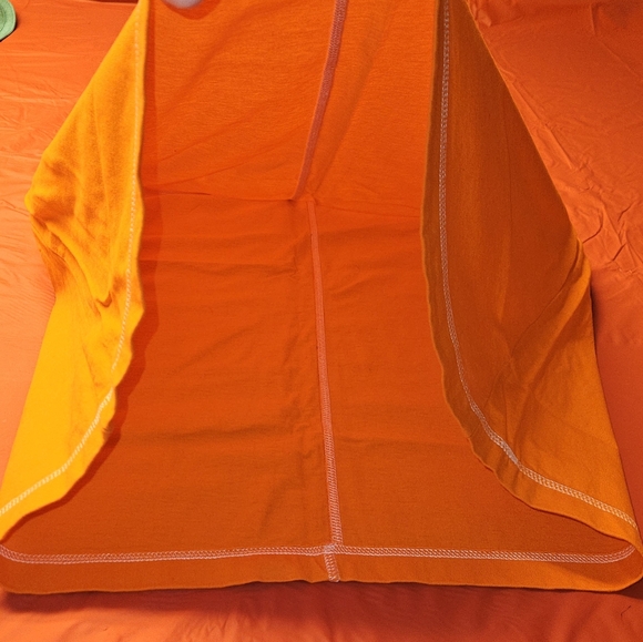 Jag Tank Top/Tennis Dress Orange w/White Lines 100% Cotton Vintage Lk New Medium - Picture 8 of 9